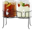 thumbnail image 5 of Style Setter, Rustic Home Clear Glass Dual Beverage Dispensers with Stand and Spigot, 1 gal Each, 5 of 6