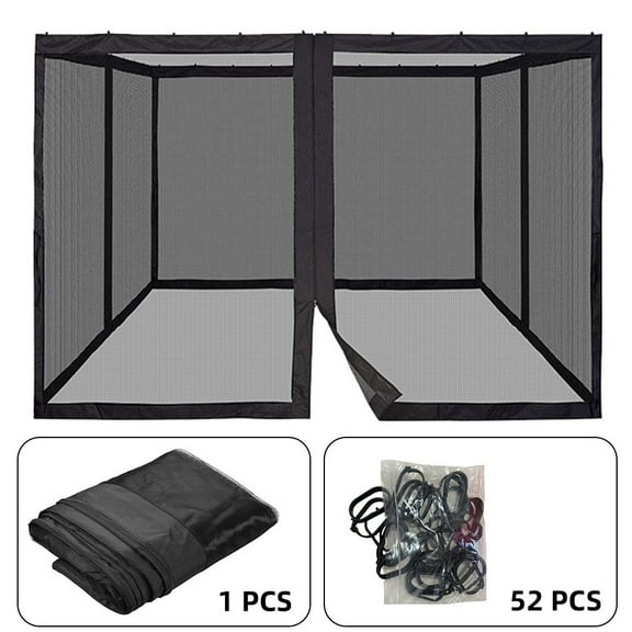 Netting for Patio, 4-panel Patio Umbrella Screen And 4-panel Porch Patio And With Zipper Screen Walls With Patio And 4-panel Patio Screen And Table Tent Huiop Hxber