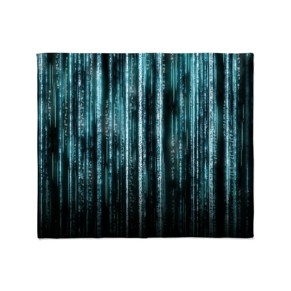 CafePress - Digital Rain Blue Throw Blanket - Soft Fleece Throw Blanket, 50"x60" for All Ages