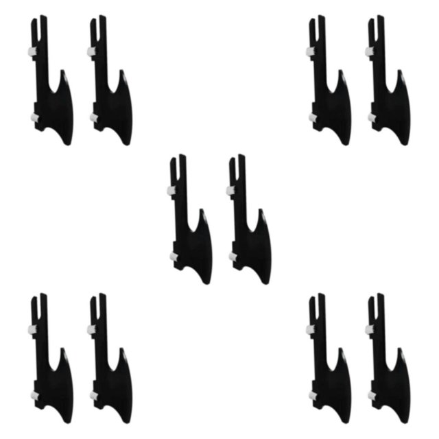 Decodeary Two Layers Hook Support All Acrylic Support Gifts Adults black 15x8cm 5Set