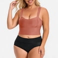 thumbnail image 3 of SPZTSX Plus Size Support Wireless Bras for Women Longline Wide Strap Breathable Comfort Seamless Everyday Sports Underwear, 3 of 8