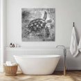 thumbnail image 3 of Grey Sea Turtle Wall Art Painting on Canvas, Coastal Nautical Summer Beach Vintage Canvas Art Home Prints Wall Art Framed Modern Artwork for Living Room Bedroom Wall Decor 12x12in, 3 of 9