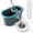 Cyan & Grey Bucket # SUPER 8 + 6 Mop Pads, variant on JOYMOOP Spin Mop and Bucket, 360° Mop Head & Telescopic Handle, Wet and Dry Use, 4 Reusable Microfiber Refills, Hands-Free Cleaning for Hardwood, Tile, Laminate Floors & Walls