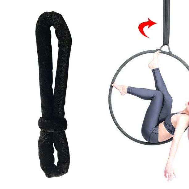 Correa de mano Lazo Dispositivo aéreo fácil de usar Banda Flexibilidad Pilates Negro
