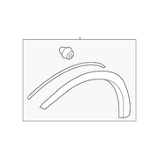 Genuine OE Mitsubishi Wheel Opening Molding - 7407A646 Fits select: 2019-2020 MITSUBISHI OUTLANDER