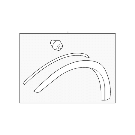 Genuine OE Mitsubishi Wheel Opening Molding - 7407A646 Fits select: 2019-2020 MITSUBISHI OUTLANDER