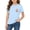 Light Blue, variant on Short Sleeve T-Shirt for Girls Cute Squirrel Print Crewneck Tee Summer Casual Confortable Pullover Tops for Kids