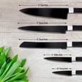 thumbnail image 2 of Beille 5pc Black Stainless Steel Knife Set Kitchen Utensils Home Goods, 2 of 7