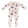 thumbnail image 2 of Kyte Baby Zippered Footie in Blush Butterfly, 2 of 6