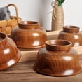 thumbnail image 3 of YAOMOBB Bol Réutilisable en Bois Ensemble Bol Épaissi Non Brûlant Style Mongol, 3 of 6