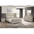 thumbnail image 2 of Best Quality Furniture Rustic Gray Beige Wood Bedroom Set with LED Lighting, 2 of 5