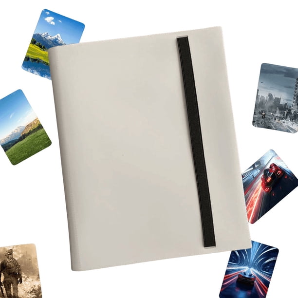 Carpeta Tarjetas Coleccionables FLhrweasw para 360 Tarjetas Álbum Regalo Pokémon blanco