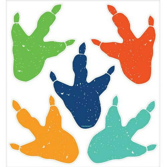 Dino-Mite Party Footprints-Vinyl, 10ct