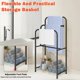 thumbnail image 3 of Toalleros para baño soporte de toalla de pie 35 pulgadas colgador de toallas de metal 3 niveles para piscina y piso con estantes de almacenamiento, 3 of 8