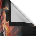 thumbnail image 3 of Ambesonne Cars Kitchen Curtains, Car Speeding Art, 55"x39", Orange Black Red, 3 of 3