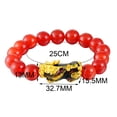thumbnail image 3 of Pulsera china Pi Xiu de 12 mm Feng Shui para mujeres y hombres, joyería Pi Yao, regalo rojo, 3 of 9
