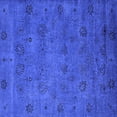 thumbnail image 1 of Ahgly Company Indoor Square Oriental Blue Industrial Area Rugs, 4' Square, 1 of 4