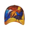 thumbnail image 2 of Fotbe Colorful Rooster Baseball Cap, Colorful Rooster Print Dad Hat,Outdoor Hat,Adjustable Sports Cap, Perfect For Activities, 2 of 9