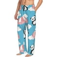 thumbnail image 2 of Balery Panda Flying in the Sky print Men's Pajama Pants,Ultra Lightweight Pjs,Lounge Pant-Large, 2 of 9