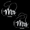 thumbnail image 3 of Efavormart Set Of 2 | White Wood Mr And Mrs Chair Signs, Wedding Photo Booth Props, Calligraphy Wall Hanging Decor - 12"X6", 3 of 10