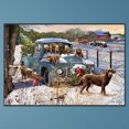 thumbnail image 3 of Pintura de diamante 5D DIY taladro cuadrado completo camión y perros decoración del hogar (ZQA1340), 3 of 9