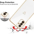 thumbnail image 3 of Samsung Galaxy A25 5G Case,Cute Plating Edge Love Hearts Pattern with Camera Lens Protection Phone Case for Galaxy A25 6.5",White, 3 of 14