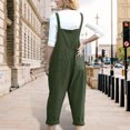 thumbnail image 6 of Patlollav Summer Jumpsuits for Women Cotton and Linen Solid Pocket Casual Sleeveless Suspender Jumpsuit, 6 of 6