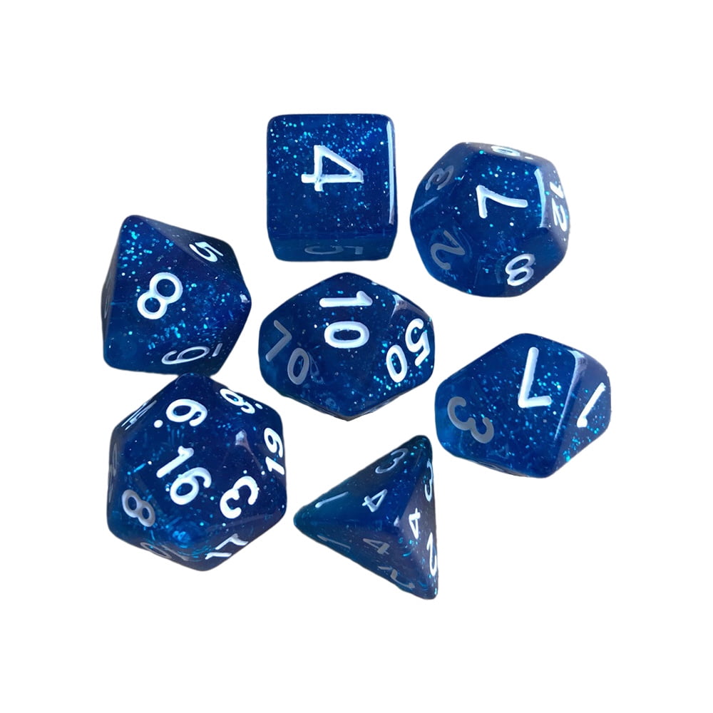 Toys & Games Games & Puzzles DnD Blue Flower Acrylic Glitter Dnd Dice