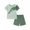 Green, variant on Baby Boy Outfits Cartoon Print Short Sleeve Crew Neck T-Shirt Top And Shorts 2 Piece Daily Wear Baby Boys' Clothing Sets Size 12-24 Months