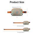thumbnail image 4 of Geometric Mandala Belt Bag - Folk Style Pattern Adjustable Fanny Pack for Sports Enthusiasts, 4 of 4