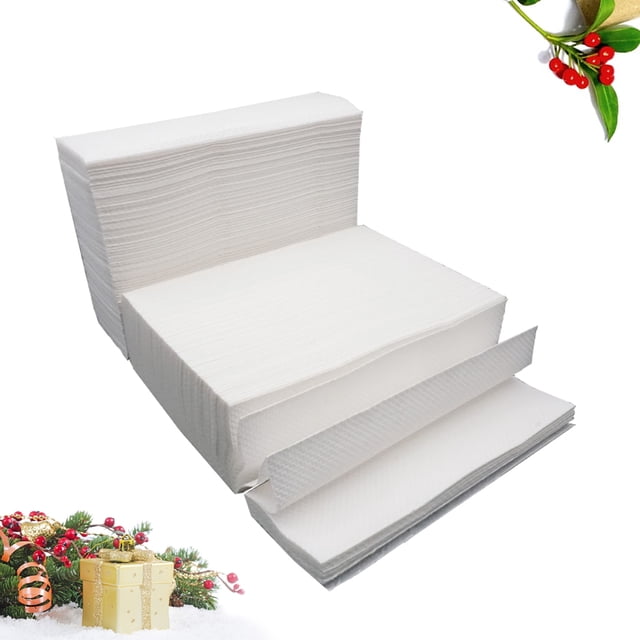 400 PCS Toilet Paper Practical Soft Durable Wood Pulp Tissue Hand Wipe Tissue Paper Towel for Table Kitchen