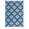 thumbnail image 2 of FH Home Outdoor Camping Rug - Waterproof, Fade Resistant, Reversible - Premium Recycled Plastic - Geometric - Large Patio, Deck, Sunroom, RV - Aztec Kilim - Blue Multi - 9 x 12 ft Foldable, 2 of 7