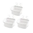 thumbnail image 1 of Cesta colgante de plástico para ducha, cesta de almacenamiento organizadora de conexión, con gancho, para baño, cocina, despensa, baño, dormitorio, 3 uds., 1 of 5
