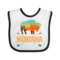 Inktastic Montana Buffalo Silhouette Boys or Girls Baby Bib