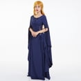 thumbnail image 3 of DAIZBELLA Blue Renaissance Dress for Women Medieval Vintage Wedding Dress with Long Trailing Sleeves, S, 3 of 7