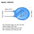 thumbnail image 3 of 30Pcs Resistor Dependiente de Voltaje AC 150V 14D241K L8 Varistores de Disco Radial, 3 of 3