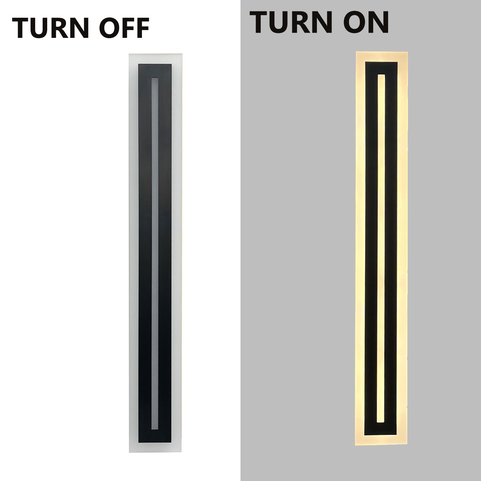 Modern LED Wall Sconces Long Stripe Exterior Wall Light for Porch Patio Living Room Bedroom