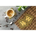 thumbnail image 3 of Letter W Chevron Black and Gold Foam Coaster Set of 4, 3 of 3