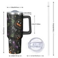 thumbnail image 2 of Halloween Colorful Spooky Elements Tumbler with Handle and Lid,40oz Double Wall Vacuum Insulated Tumbler,Cups Gift for Women and Men, 2 of 7