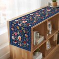 thumbnail image 6 of Table Runners 70 Inches Long Dress Scarves, Navy Blue Flowers Farmhouse Coffee/Dining/Kitchen Table Decor, Holiday Table Runner, Spring Vintage Floral Leaves Farmhouse 13x70 Inch, 6 of 9
