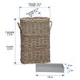 thumbnail image 4 of KOUBOO Unique Home Decor Oval Kobo 1-Hook Gray Brown Umbrella Holder with Galvanized Tin Drip Tray and Handles, 4 of 9