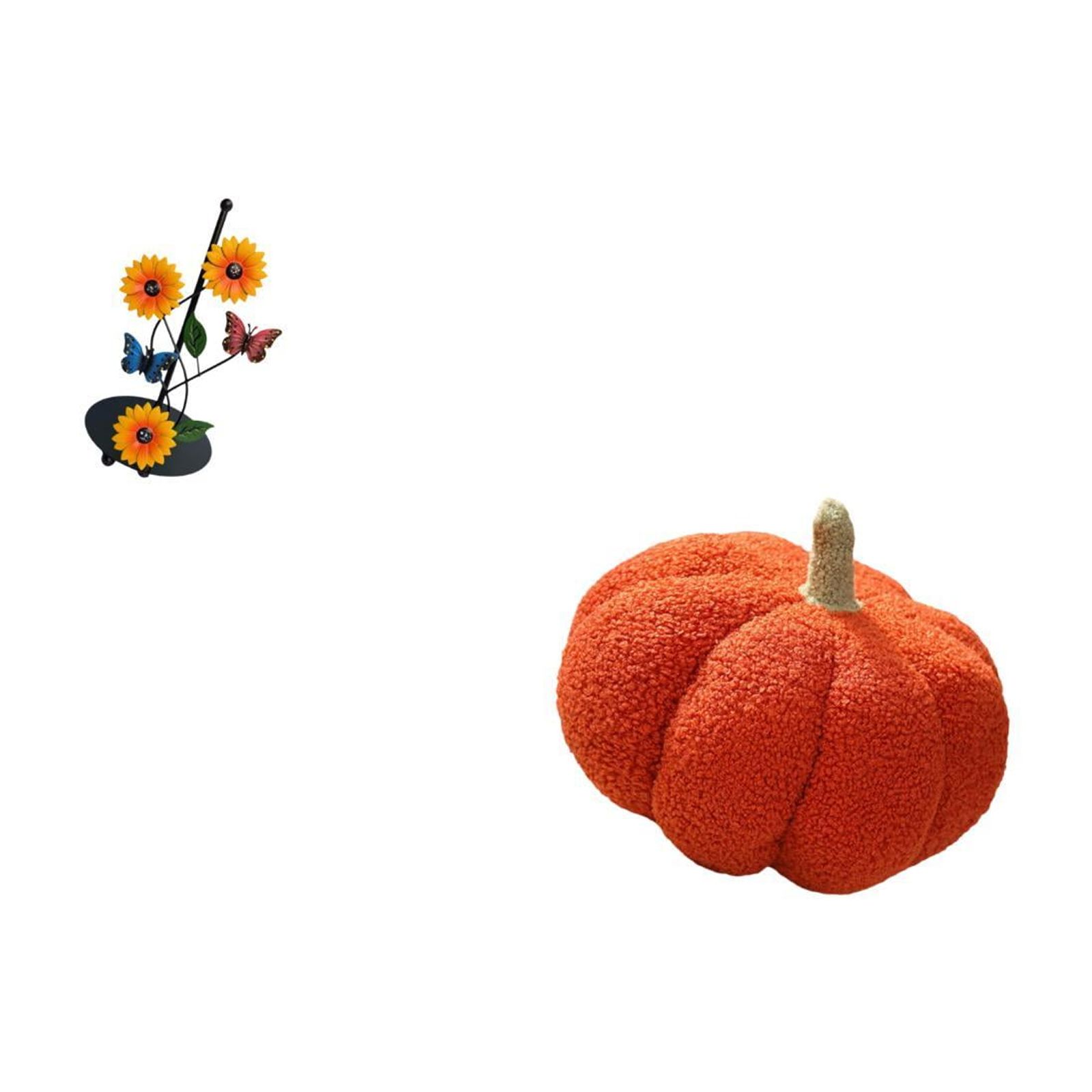 Fiocias Toilet Paper Holder Paper Towel Holder Countertop Halloween Pumpkin Iron Stand Soft Touch Suitable for Kitchen Dining Living Bedroom Indo