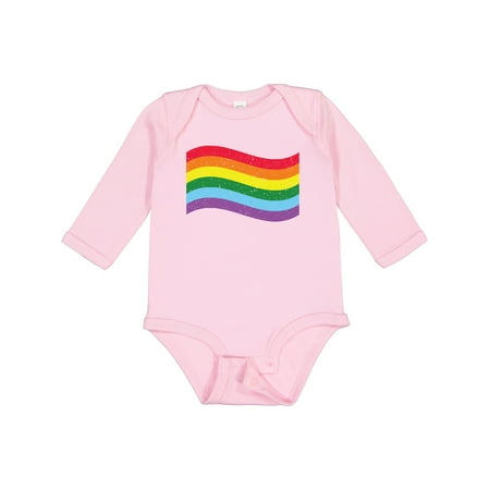 

Inktastic Pride Flag in Grunge Gift Baby Boy or Baby Girl Long Sleeve Bodysuit