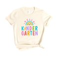thumbnail image 7 of Hello Kindergarten Shirt for Girls Rainbow Back to School First Day Graphic Tee Kids Natural Shirt Large, 7 of 7