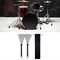 thumbnail image 2 of 1Pair Drum Wire Brushes Retractable Drum Wire Stick Drum Stick Brush with Comfortable Handles Drum Accessories, 2 of 4