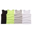 thumbnail image 3 of Wuffmeow Summer Girls Sleeveless Vest Solid Print Tops Blouse Cotton Casual Outfits，3-8T, 3 of 4
