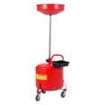 thumbnail image 1 of Réservoir d'Huile Usée Portable à Air – Capacité de 8 Gallons, Hauteur d'Entonnoir Réglable (28-62 Pouces), Acier Rouge Robuste, Roues Pivotantes à 360°, Boîte à Outils et Gants pour Réparation Automobile, 1 of 7