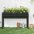 thumbnail image 2 of Riedhoff Galvanized Raised Garden Bed with Legs & Watering Reservoir, for Vegetables/Herbs, Black, 2 of 5