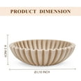 thumbnail image 2 of Large Decorative Bowl, Modern Handicraft Bowls for Home Decor, Decorative Fruit Bowl for Kitchen Counter, Ruffle Decor, Stylish Key Bowl for Entry Table, Artificial Stone Beige, 2 of 8