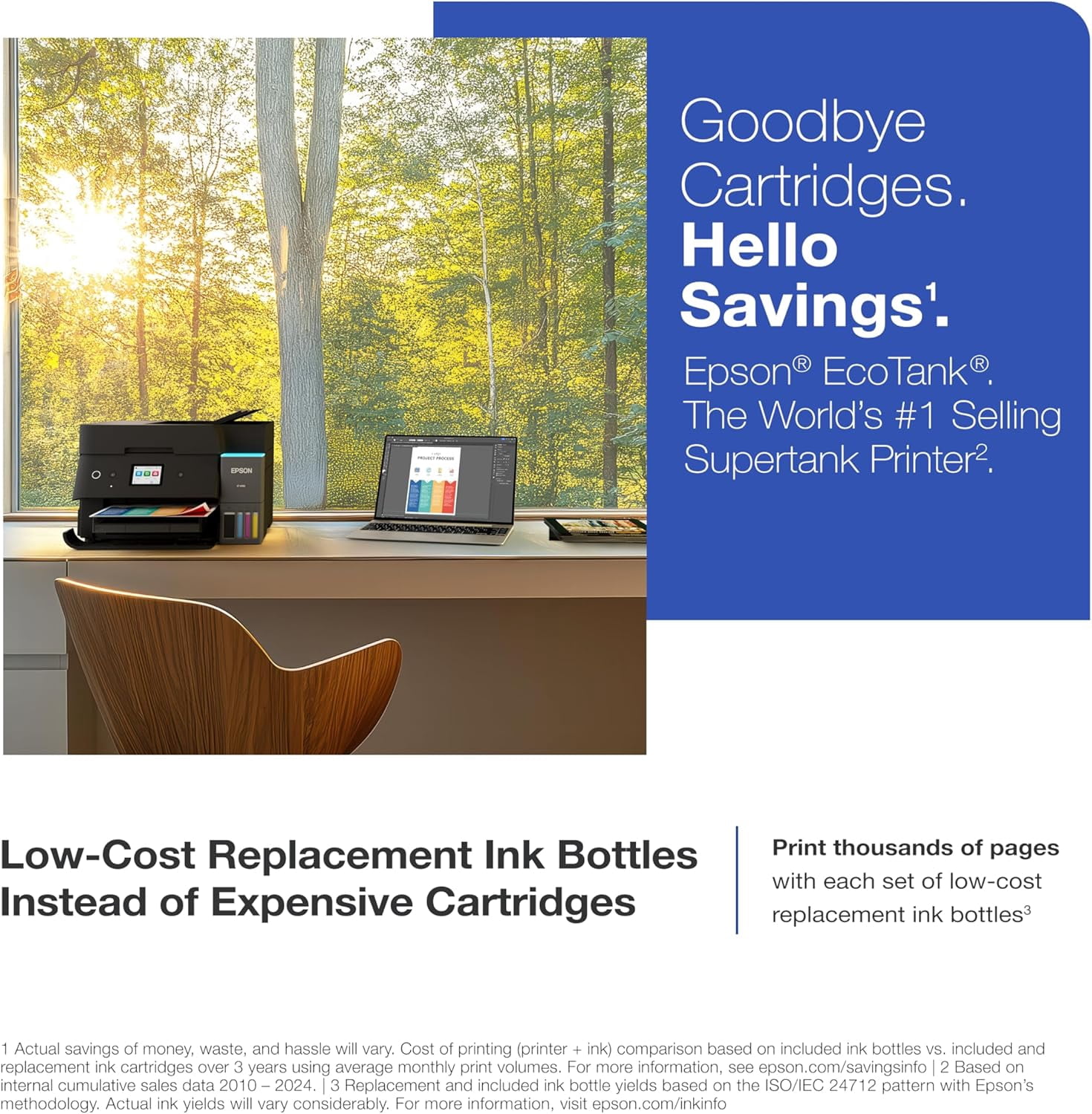 Epson EcoTank ET-4950 Wireless All-in-One Color Supertank Printer, 18 PPM, 2.4" Colorful Touchscreen, Auto Document Feeder - Black (Sold without manufacturer warranty)